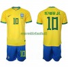 Maillot de Supporter Brésil Neymar Jr 10 Domicile Coupe du Monde 2022 Pour Enfant